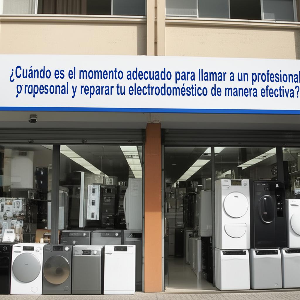 ¿Cuándo es el momento adecuado para llamar a un profesional y reparar tu electrodoméstico de manera efectiva? 1 1755716705