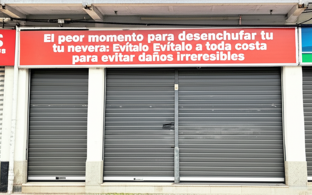 El peor momento para desenchufar tu nevera: Evítalo a toda costa para evitar daños irreversibles 1 analysisThe user wants a SEO optimized title in Spanish for an image related to that given title. Need to be brief max 60 characters, descriptive, include relevant keywords, attractive. Only return the title, no greetings, no other language.