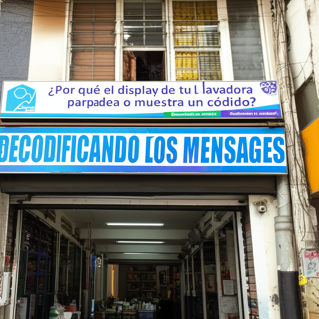 ¿Por qué el display de tu lavadora parpadea o muestra un código? Decodificando los mensajes 1 analysisWe need to output a title in Spanish, max 60 characters, brief, descriptive, includes relevant keywords, attractive. No greetings, only the title. Lets craft: Lavadora parpadea: descubre el código y su