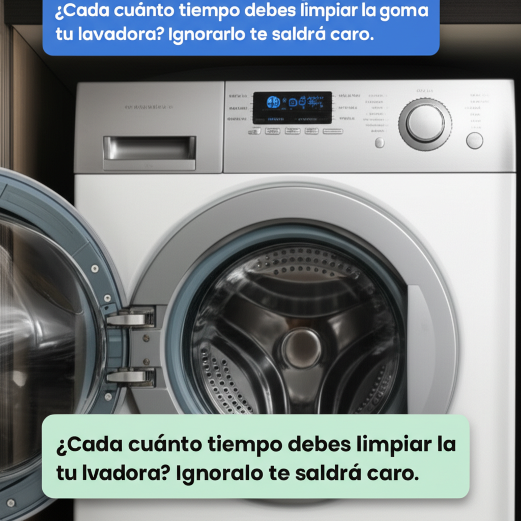 analysisWe need to produce a SEO-optimized title in Spanish, max 60 characters, descriptive, include relevant keywords, attractive. The original article title: ¿Cada cuánto tiempo debes limpiar la goma de tu lavadora? Ignorarlo